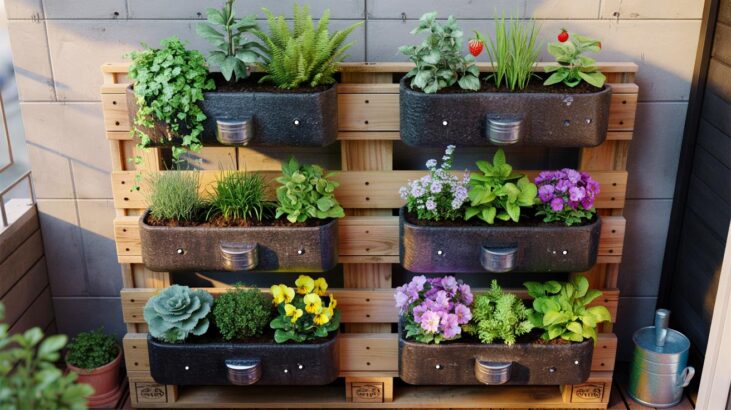 Voici l'astuce jardin vertical de novembre 2025 pour créer une structure robuste avec palettes et bouteilles recyclées, pensée pour petits espaces