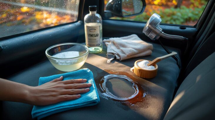 Voici l'astuce simple de novembre 2025 pour effacer les auréoles et taches incrustées sur les sièges de voiture sans produits forts