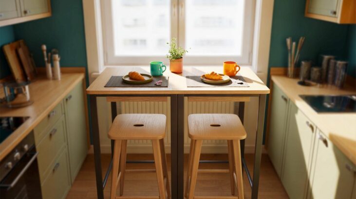 Voici le set table bar à 133 € chez Ikea Family en novembre, la solution qui libère de la place dans une petite cuisine