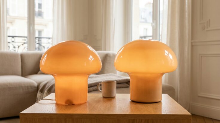 Cette lampe champignon 70s à 59 € chez nüma fait un carton : pourquoi tout le monde se l'arrache cet hiver