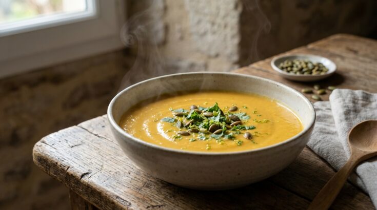 Cette soupe carottes rôties lait de coco, prête en 30 min, va faire oublier toutes vos autres soupes d’hiver
