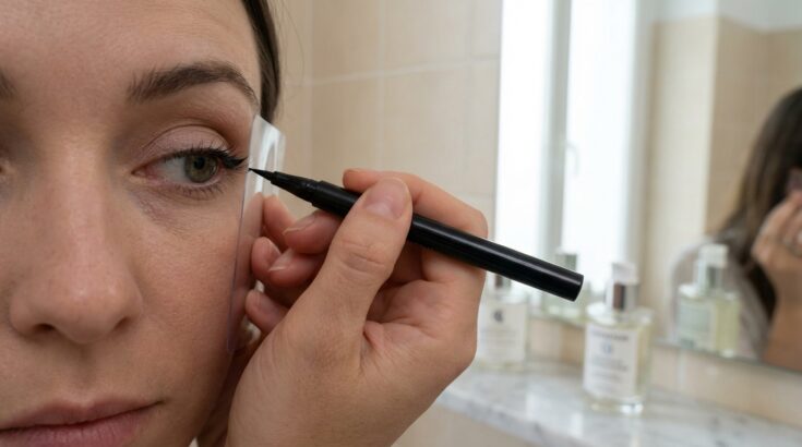 Eye-liner : ce geste avec un simple accessoire du quotidien fait mieux que la pratique, même sur paupières tombantes