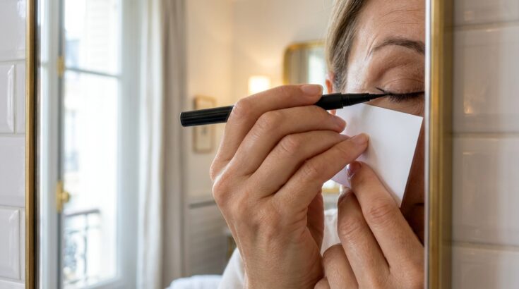 Eye-liner : si votre trait est raté, même sur paupières tombantes, arrêtez d'ignorer cette astuce avec une carte