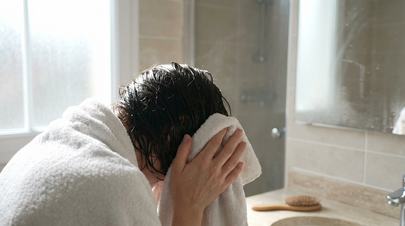 Sous la douche, cette habitude sur cheveux mouillés que les coiffeurs ...