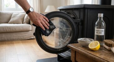 Arrêtez d’acheter des nettoyants pour vitre de poêle : ce déchet du foyer la rend impeccable en un rien de temps