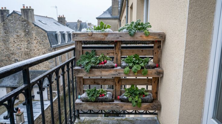 Ce potager vertical quasi gratuit à lancer en janvier avec ces déchets du quotidien va métamorphoser votre balcon