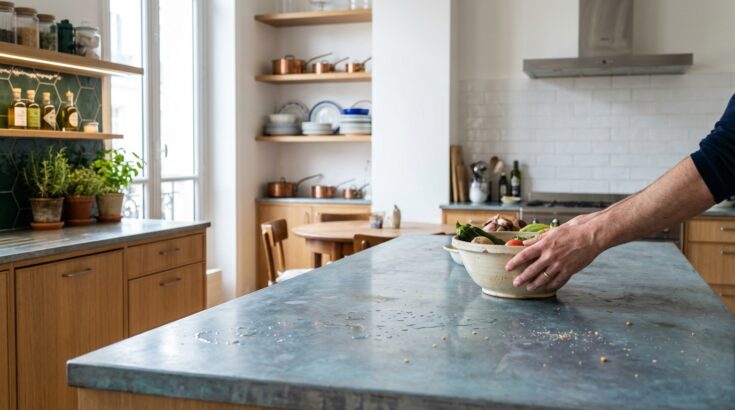 Enterré depuis plus d’un siècle, ce plan de travail de bistrot devient la nouvelle obsession déco des cuisines 2026