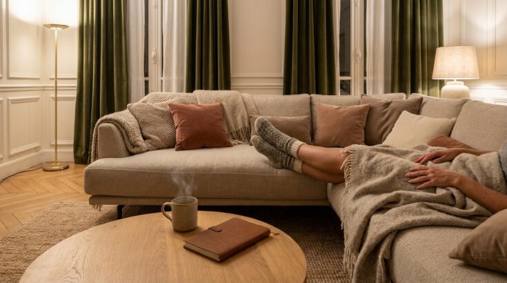 Le “salon du soir” : cette nouvelle tendance déco méconnue qui change tout dans votre salon après 19h cet hiver
