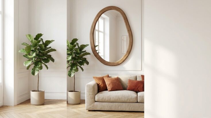 Mur blanc sans charme : ce miroir design sweeek à moins de 60 € affole les stylistes déco, mais pas pour longtemps