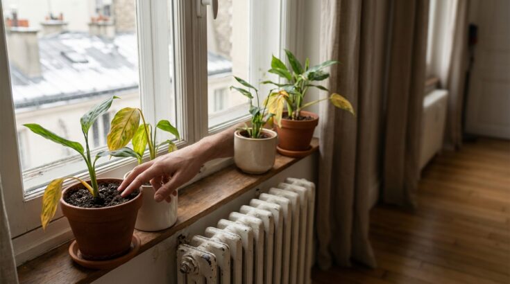 Plantes d'intérieur qui jaunissent en hiver : ce geste avec la terre avant d'arroser peut tout sauver