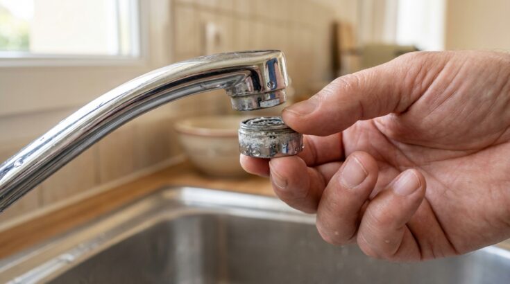 Robinet qui gicle de travers : avant d'appeler un plombier, dévissez simplement cette petite pièce cachée