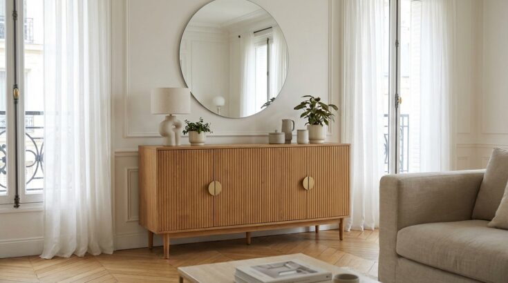 Salon 2026 : plus personne ne veut de buffets en aggloméré, tous craquent pour ce bois exotique à moins de 200 €