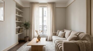 Vous peignez vos petits salons en blanc ? cette couleur méconnue agrandit bien plus l'espace, même en hiver