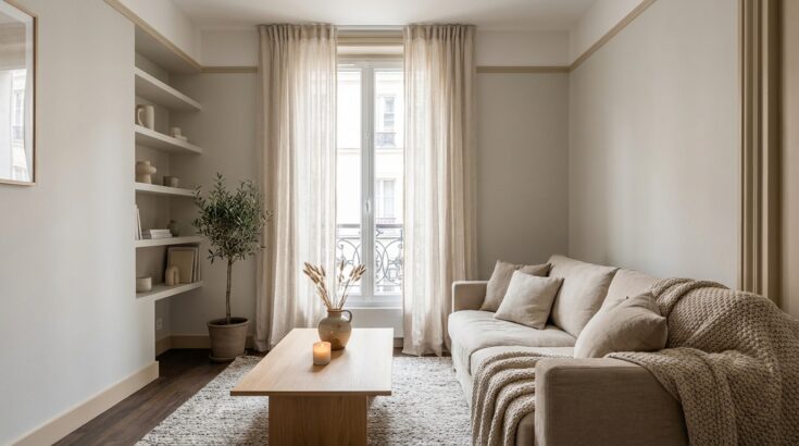 Vous peignez vos petits salons en blanc ? cette couleur méconnue agrandit bien plus l'espace, même en hiver